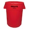 Rubbermaid Commercial 44 qt. Round Trash Can FG264360RED - alternate 2